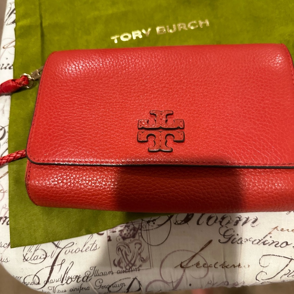 Tory Burch Red Leather Crossbody Bag